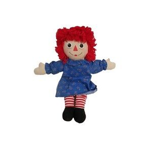 Vintage Raggedy Ann 80th Anniversary 18" Plush Doll Hasbro 2002 Classic Rag Toy